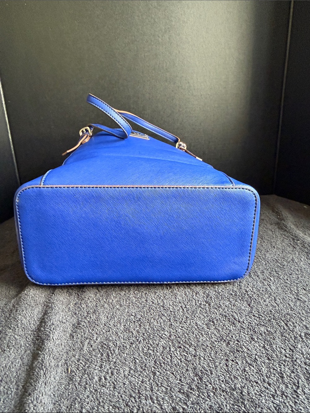 New York & Company Royal Blue Saffiano Crossbody Bag - Picture 6 of 10